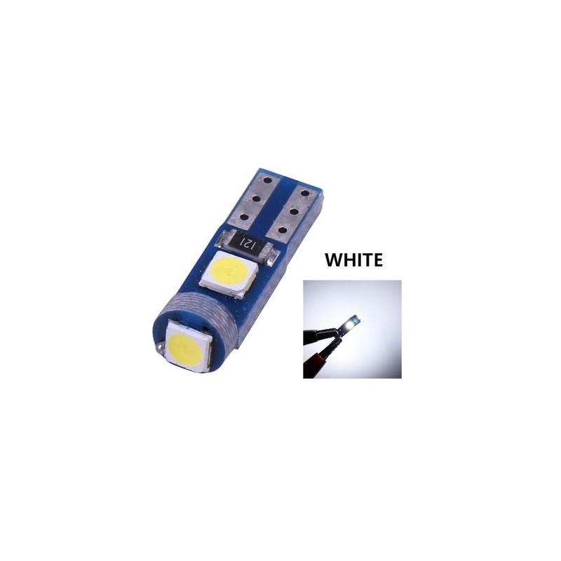 Ampoule led de compteur et tableau de bord T5 W1.2W CNJY® 3 LED SMD 3528  12V DC Dimmable pour auto, moto.
