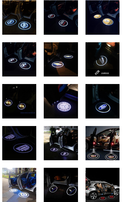Kit de 2 lampes d'ouverture de porte LED laser Logo Peugeot